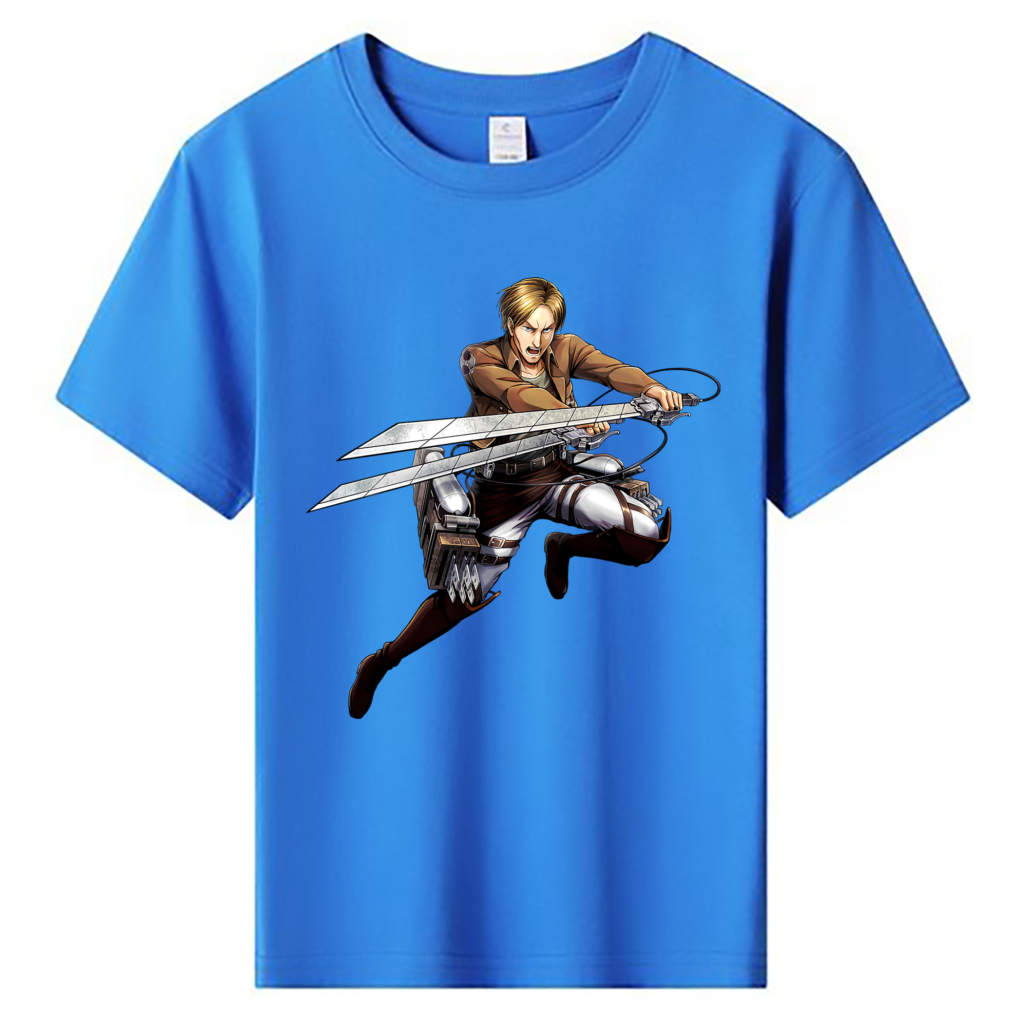 （画像用） 進撃の巨人 Attack on Titan 綿100％キッズTシャツ（フロントプリント）